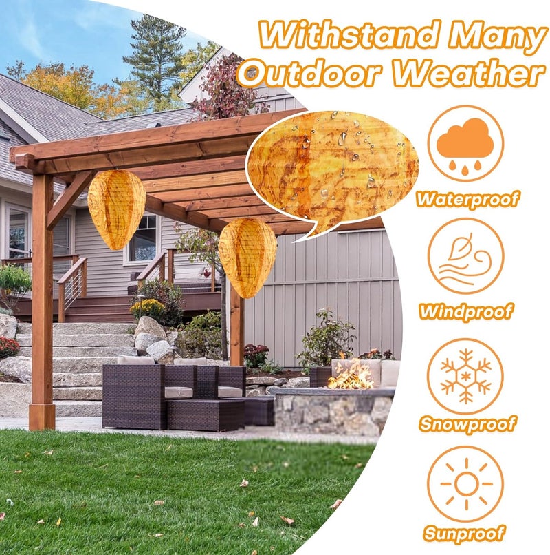 WUIIOE 3 Pack Waterproof Wasp Nest (8x11inch) - Image 3